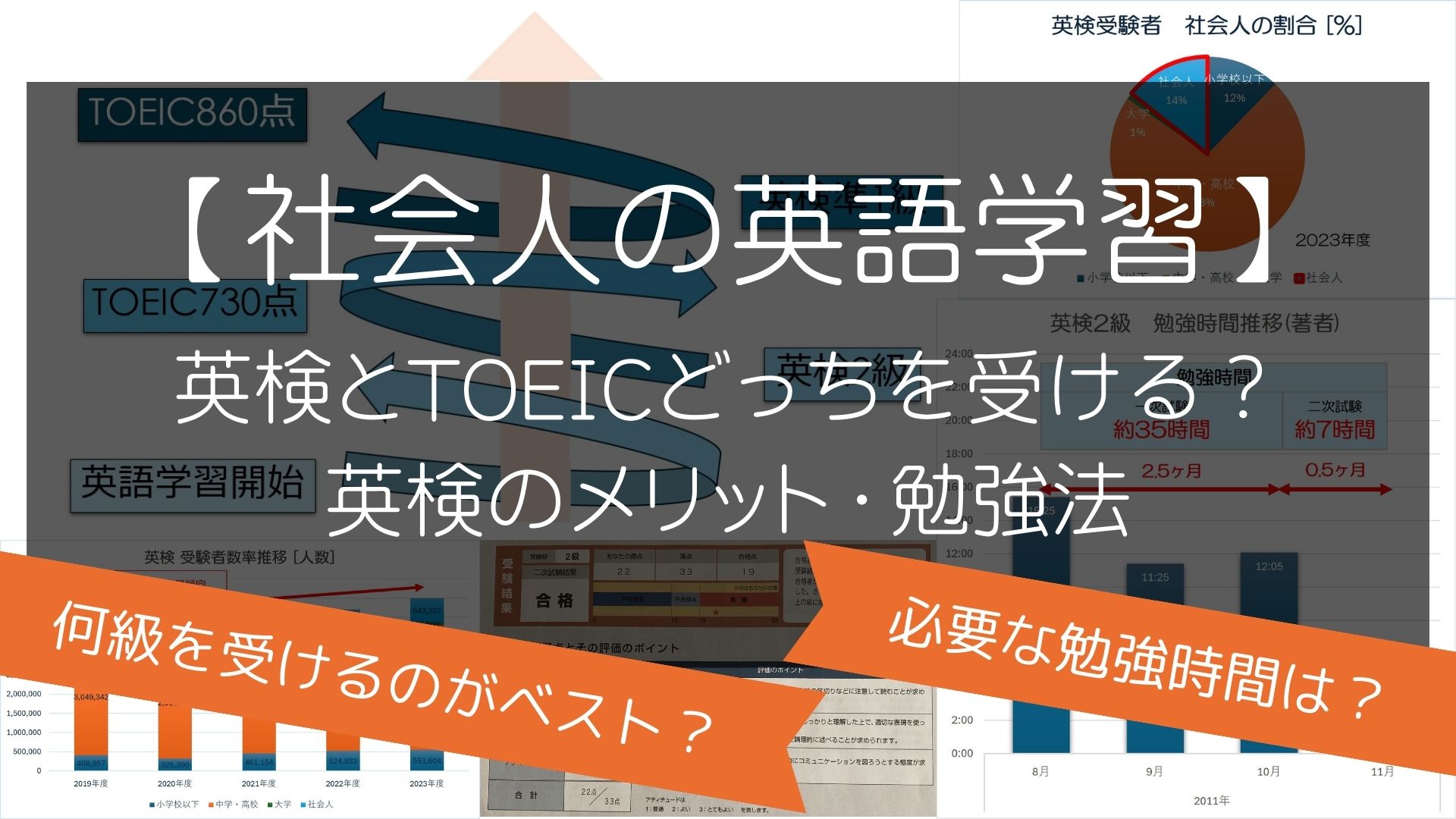 【英検】社会人は英検とTOEICどっち？英検のメリット・勉強法