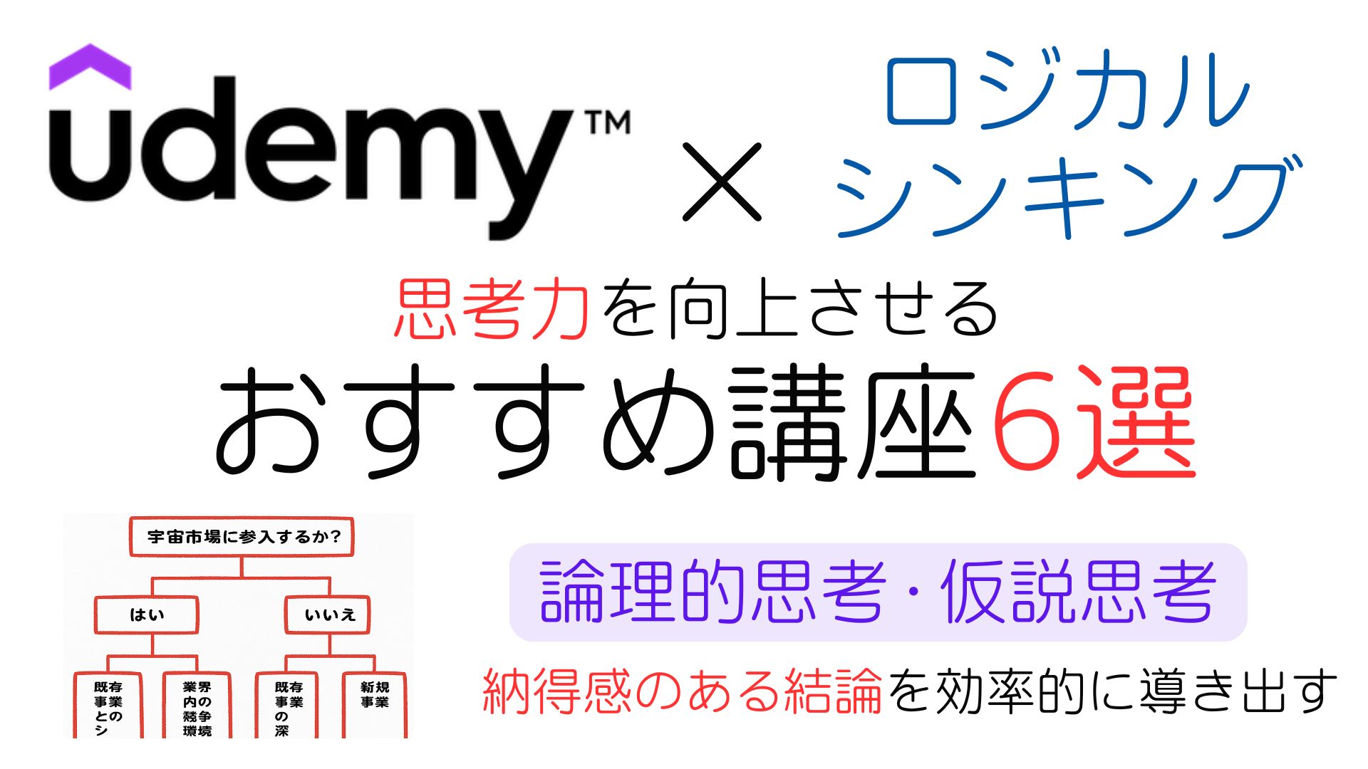 【論理的思考】ロジカルシンキングを学ぶUdemyおすすめ講座６選