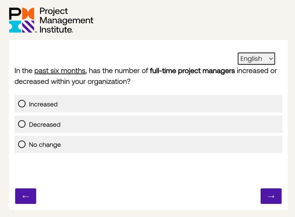 PMIアンケート調査（６）プロジェクトマネージャーの人数の増減について（過去）