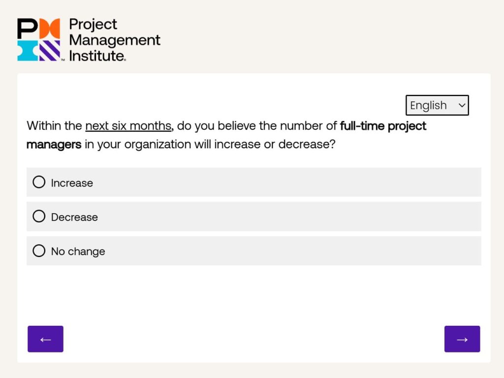 PMIアンケート調査（７）プロジェクトマネージャーの人数の増減について（今後）