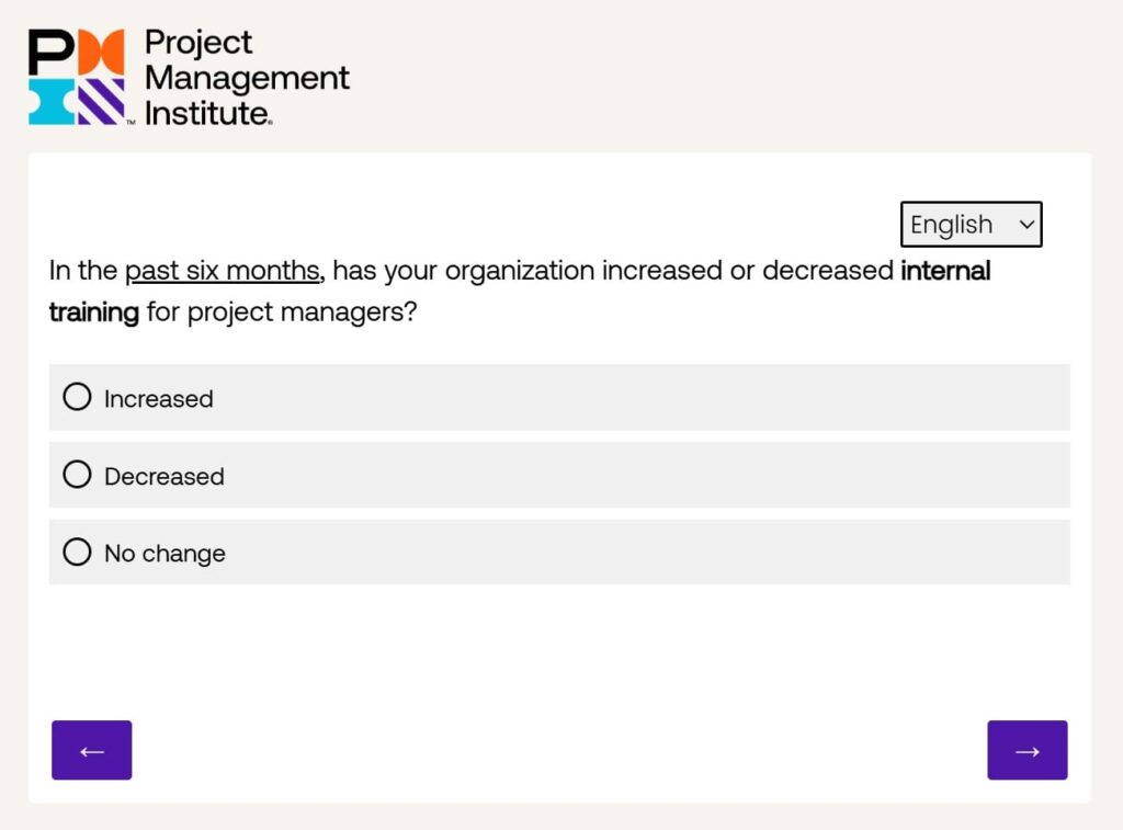 PMIアンケート調査（１０）プロジェクトマネージャー向けの社内研修