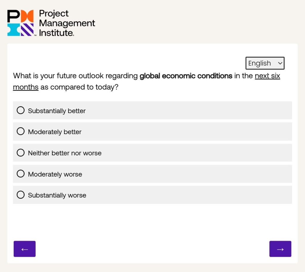 PMIアンケート調査（１４）世界経済の状況について（今後）