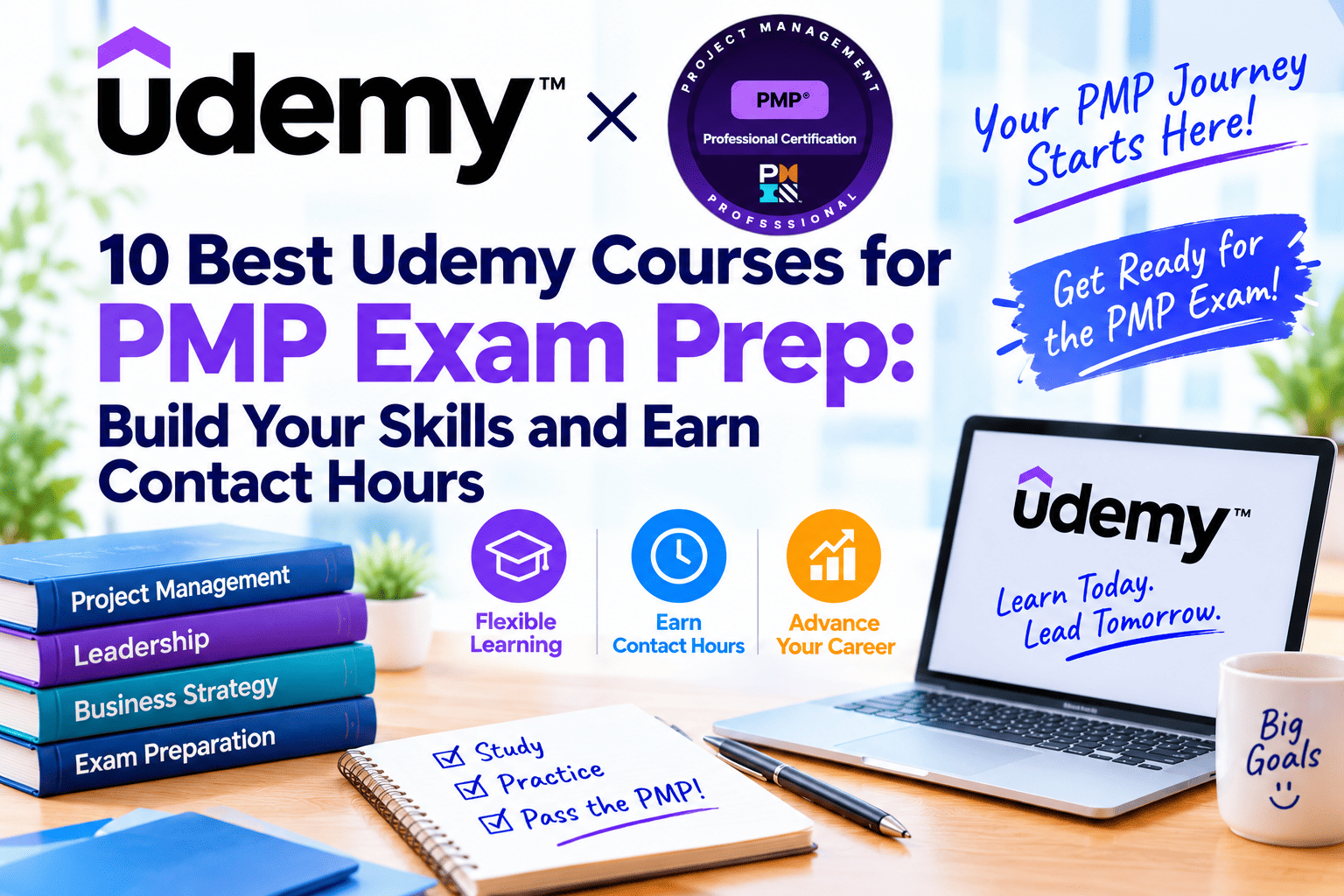 10 Best Udemy Courses for PMP Exam Prep & 35 Contact Hours: Pass on Your First Try